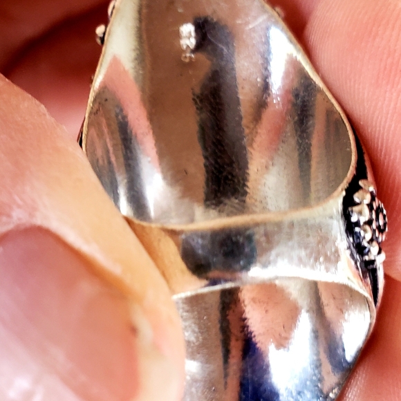 New Rose Quartz and Garnet 925 Silver Statement Ring. - Picture 15 of 15